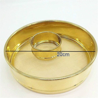Tamis d'essai en laiton haute précision, tamis à mailles métalliques standard de laboratoire, 2-600, diamètre personnalisable, 8 pouces, analyse des sols, nouveau