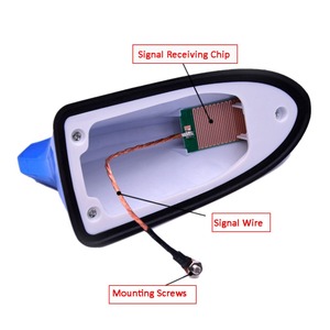 PUERXIN – <span class=keywords><strong>antenne</strong></span> FM universelle pour voiture, amplificateur Radio 7 couleurs, <span class=keywords><strong>antenne</strong></span> décorative pour toit, aileron de requin - Product Image 4