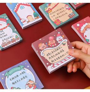 Cartoon Christmas <b>Memo</b> <b>Pads</b> Self-Adhesive Various Colors Festive Design Learning Office Supplies for Record <b>Memos</b> Plans Gift - Product Image 2