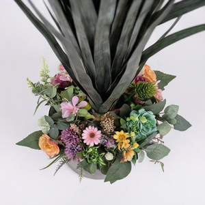 Plante artificielle décorative, herbe artificielle haute, plante en pot verte pour intérieur, décoration moderne pour la maison, le bureau, l'hôtel - Product Image 4