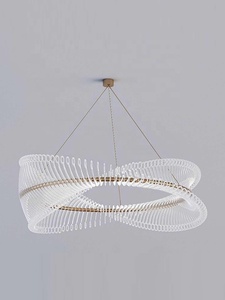 2019 phong cách mới hiện đại ánh sáng mặt dây chuyền thả ánh sáng sang trọng Đèn Chùm Pha Lê bán tốt nhất kim loại vòng 50cm dẫn đèn chùm - Product Image 2