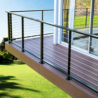 EKOO METAL Wartungsarme Vertikale Metallseil 42-Zoll-Kabelgeländer-Terrassenpfosten