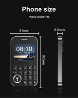 Mini téléphone portable V9, écran 2,01 pouces, double carte SIM, 2G GSM, mini clavier, fonction Magic Voice, petit format de poche, téléphone de secours