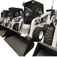 Chargeuse compacte HZM 1200 kg à transmission par engrenages, ramasseur de roches rotatif, capacité de la benne de 0,6 m³, haute efficacité opérationnelle, chargeuse certifiée CE/EURO V/EPA