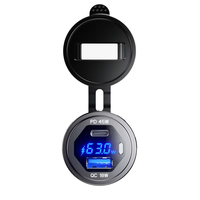 Chargeur rapide Kewig 45W PD pour voitures, chargeur de téléphone portable USB C mini, 45W PD3.0 Qc3.0 double port, charge rapide mains libres, allume-cigare