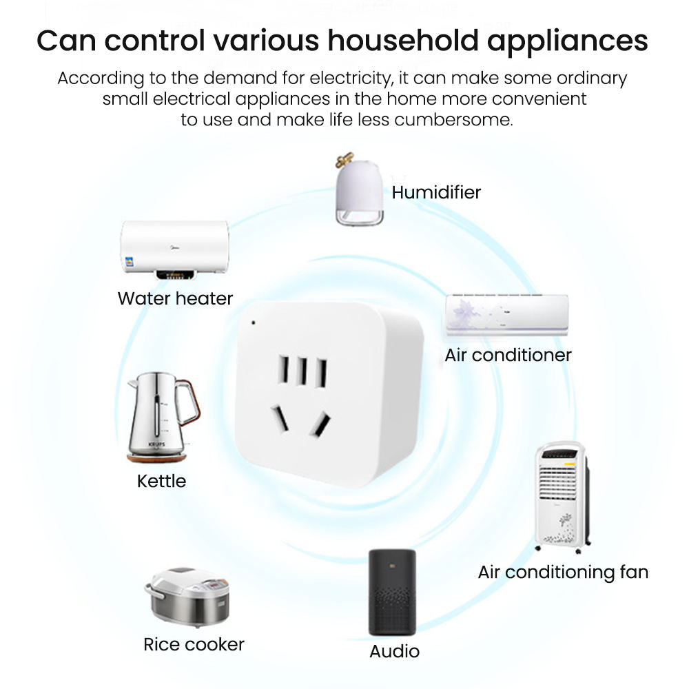 HONPNK Graffiti WiFi Five-Hole National Standard Smart Socket With Voice Remote Control and Timer Switch Wifi Smart Socket