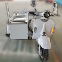 Nouveau vélo portable à trois roues, chariot de nourriture, présentoir de sucettes glacées, congélateur, vélo électrique de crème glacée avec congélateur