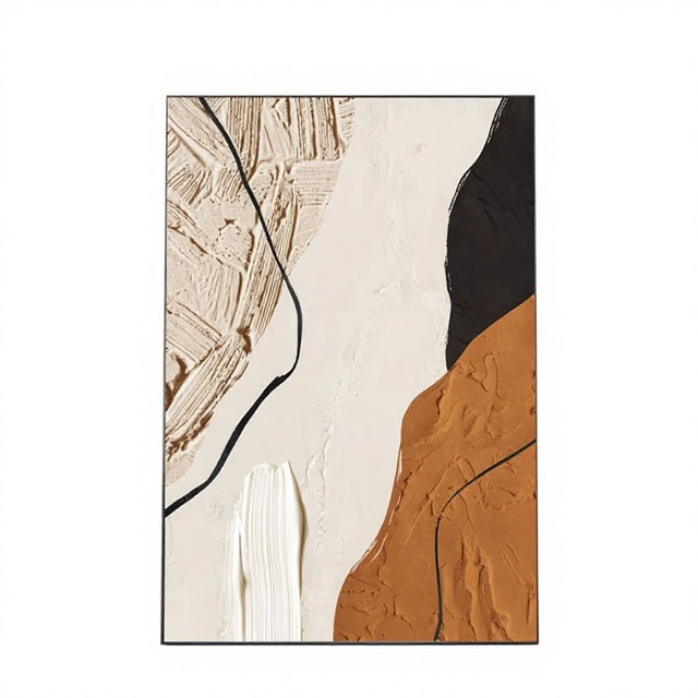 Customizable Framed Living Room Decorative Canvas Painting Modern Abstract Hanging Art High-End Sofa Backdrop Wall Large Canvas