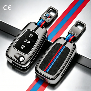 Housse de clé de voiture de luxe en alliage de zinc et silicone, anti-chute, anti-brouillage, pour <span class=keywords><strong>Hyundai</strong></span> - Product Image 1