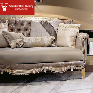 Ensemble de canapés de salon Alexander, style moderne et luxueux, en tissu français, avec pieds en bois, combinaison simple, double ou <span class=keywords><strong>trio</strong></span> - Product Image 3