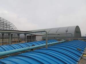 <span class=keywords><strong>Plaque</strong></span> de couverture arquée en fibre de verre pour la désodorisation des eaux usées agricoles et la collecte des gaz de déchets, étanche - Product Image 1