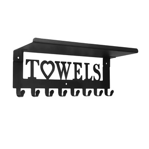 ราวแขวนผ้าและกุญแจแบบเหล็กดัด 3 แถว สไตล์ยุโรปเหนือ อเนกประสงค์ สำหรับแขวนเสื้อผ้าและของใช้ต่างๆ - Product Image 1