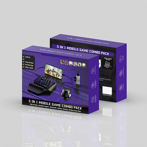 Teclado y ratón para juegos M9, paquete combinado 5 en 1, teclado con cable retroiluminado con LED arcoíris para tableta, juego móvil - Product Image 1