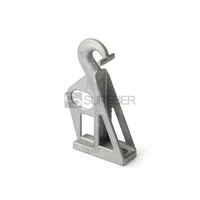 Support d'angle de tension en alliage d'aluminium durable, deux pinces, support de câble, ancrage de câble, pièces de télécommunication pour poteau électrique FTTH, métrique