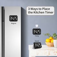 Timer dapur laris tampilan layar besar timer digital dengan tombol tipe baterai pengukur waktu untuk penggunaan dalam ruangan