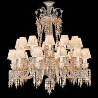 Lustre long en cristal doré DUOMEIJU pour hôtel, villa, loft - Hauteur réglable, lumière LED de luxe pour escalier