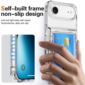 Nouveau emplacement pour carte <span class=keywords><strong>à</strong></span> <span class=keywords><strong>clapet</strong></span> adapté aux étuis de téléphone minimalistes de la série Iphone 17/Air/Pro/Pro Max matériau anti-chute conception personnalisée - Product Image 5