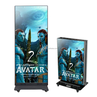 Écran LED pliable pour mur vidéo P1.53 P1.86 P2, affichage publicitaire commercial avec roues, directement de l'usine