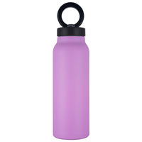 Bouteille d'eau sport isotherme en acier inoxydable 304 avec couvercle à ventouse magnétique, peut servir de support pour téléphone, Space Cup