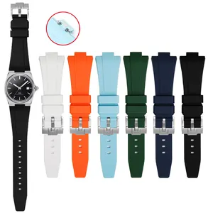 สายนาฬิกาซิลิโคนแบบปลดเร็วสำหรับนาฬิกา <span class=keywords><strong>Tissot</strong></span> <span class=keywords><strong>Prx</strong></span> 35 มม. 40 มม. สำหรับผู้หญิงผู้ชาย สายยางเปลี่ยนขนาด 11 มม. 12 มม. - Product Image 1