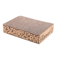 Plaque à gratter murale réglable en carton ondulé pour perroquet avec boutons de fixation pour cage à oiseaux, jouet à mâcher pour perruche