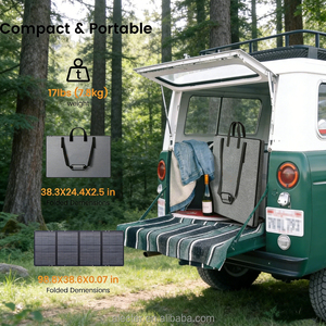 Panel Solar Portátil de 400W, Diseño Nuevo, Plegable, Ligero, con Soporte Mejorado, 36V, Impermeable, para RV, de Emergency Alecter - Product Image 3