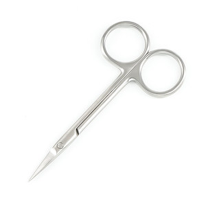 Tijeras de Ligadura para Cirugía Plástica de Doble Párpado, de Acero Inoxidable, con Mango Dorado, Cabeza Recta/Curva, para Remover Suturas Quirúrgicas - Product Image 1