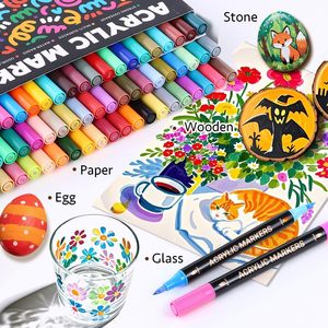 Bulk Supply Art 120 Colors Permanent Dual Tip Acrylic Paint Markers Brush Tip Set Pen Stock Resellers - Product Image 2