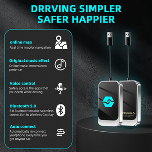 อะแดปเตอร์ CarPlay Android Auto ไร้สาย 2 in 1 แปลงแบบมีสายเป็นไร้สาย แบบเสียบใช้งานได้ทันที ดองเกิล USB อเนกประสงค์สำหรับรถยนต์ - Product Image 5
