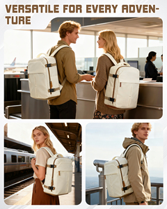 Mochila <span class=keywords><strong>de</strong></span> Viaje Impermeable <span class=keywords><strong>de</strong></span> 40x30x20cm, 30-35L, Aprobada para Vuelos, Equipaje <span class=keywords><strong>de</strong></span> Mano para Debajo del Asiento/en la <span class=keywords><strong>Cabina</strong></span>, Compatible con Portátiles <span class=keywords><strong>de</strong></span> 15.6 Pulgadas, con Compartimento para Zapatos - Product Image 2