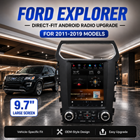 Autoradio Android 9,7 pouces spécifique au véhicule, navigation GPS, écran tactile, système multimédia stéréo pour Ford Explorer 2011-2019, kit
