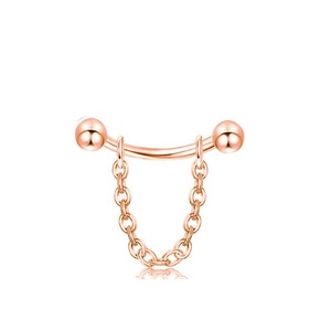 Gaby nouvel arrivage, pont de nez en acier inoxydable avec chaîne, anneau de sourcil, <span class=keywords><strong>piercing</strong></span> de corps, bijoux en gros - Product Image 5