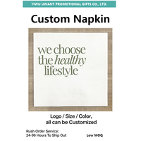 Serviettes de table personnalisées pour cocktail, pré-pliées, pour mariage, avec logo noir et or, imprimées sur mesure, jetables, pour restaurant