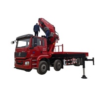 Camion grue à flèche pliante Shacman Delong 16 tonnes 8x4, véhicule multifonctionnel pour levage et transport