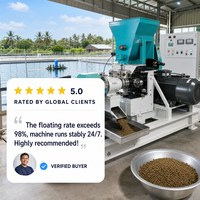 Machine à granulés multifonctionnelle 40-60 kg/h 380V pour l'alimentation des poissons, crevettes, chiens, chats et volailles, extrudeuse d'aliments pour petites entreprises
