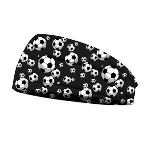 Diadema deportiva elástica de yoga y running con estampado personalizado de balón de fútbol Copa <span class=keywords><strong>Mundial</strong></span> 2026, banda ancha para el pelo, banda para el sudor - Product Image 3