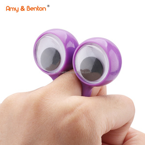 Marionetas de dedo de ojo, regalos promocionales, anillo de globo ocular ondulado, Ojo de monstruo, anillo de globo ocular Googly para niños, juguete de fiesta - Product Image 2