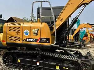 Excavatrice Sany SY95C d'occasion économique de 10 tonnes, fabriquée en Chine, prête à l'emploi, système hydraulique d'origine, certifiée CE, avec brise-roche - Product Image 4