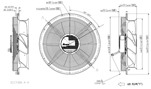 Ventilador Axial Redondo para Exteriores Delta GTW040FUC15RE 230VAC 420W 50/60Hz CRAC CRAH, OEM Personalizable, Flujo de Aire de 5350m³/h, Presión de 178Pa - Product Image 3