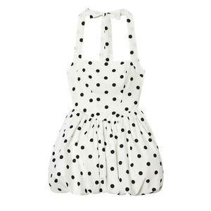 Vestido de Mujer con Cuello Halter y Espalda Descubierta, Estampado de Puntos, Elegante y Dulce, Novedad de Primavera - Product Image 2