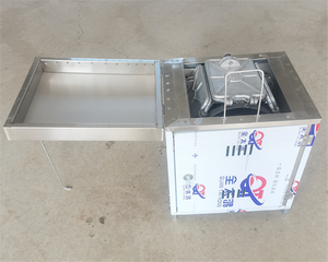 เครื่องทำวาฟเฟิลไอศกรีมแบบม้วนหกหน้าผิวสัมผัสสแตนเลส ใช้แก๊สสำหรับทำขนมไข่ - Product Image 4
