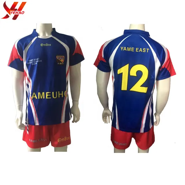 Oem Duurzaam Gesublimeerd Rugby Uniformen Rugby Jersey Rugby Shirts