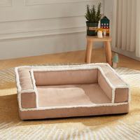 Coussin de luxe en peluche chaude pour animaux de compagnie, personnalisé, doux, antidérapant, lavable, pour chats et chiens, fabricant OEM ODM