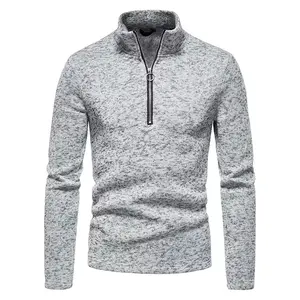 2024 new winter new men's hoodie zipper design turtleneck bottom shirt