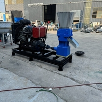 Machine à granulés d'aliments pour animaux Henglu Heavy Duty 1200 kg/h à moteur diesel et entraînement par arbre pour la transformation des aliments en élevage