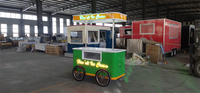 Mini camion de nourriture, chariot à glaces, chariot à glace pilée, chariot de vente de nourriture mobile, remorque de cuisine, kiosque