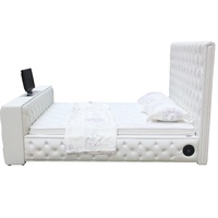 Camas de TV de Cuero Modernas para el Hogar, Fabricadas en China, Gran Venta, Estilo Dubái