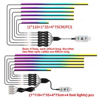 Lumière d'ambiance LED acrylique USB à effet de défilement pour console centrale de voiture, couleur magique, 2W, décoration DIY, OE