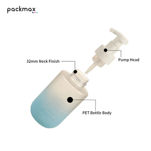 300ml 500ml PET Flat Shoulder <b>Pump</b> Sprayer <b>Bottle</b> for Baby Hand Soap-Custom Cosmetic Packaging Mousse <b>Dispenser</b> Wholesale - Product Image 2