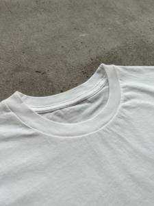 T-shirt in tessuto cilindrico a cucitura singola, vestibilità ampia vintage personalizzata, manica corta lavata, texture morbida e liscia - Product Image 4